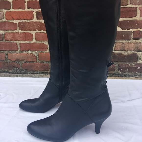 Naturalizer Shoes - NATURALIZER Dinka Tall Black Leather Boots 9.5 M